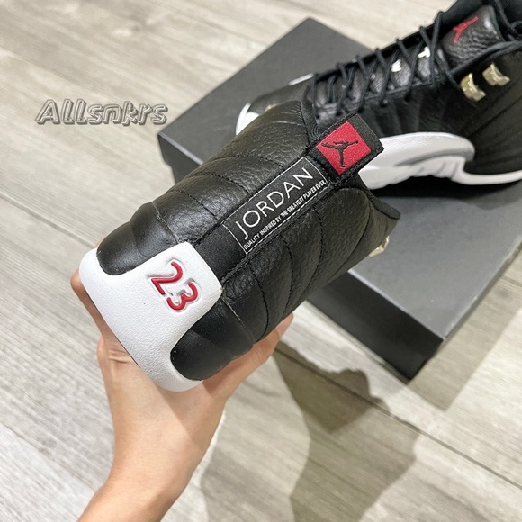 Air Jordan 12 Retro Black White Silver GS - Picture 7 of 10